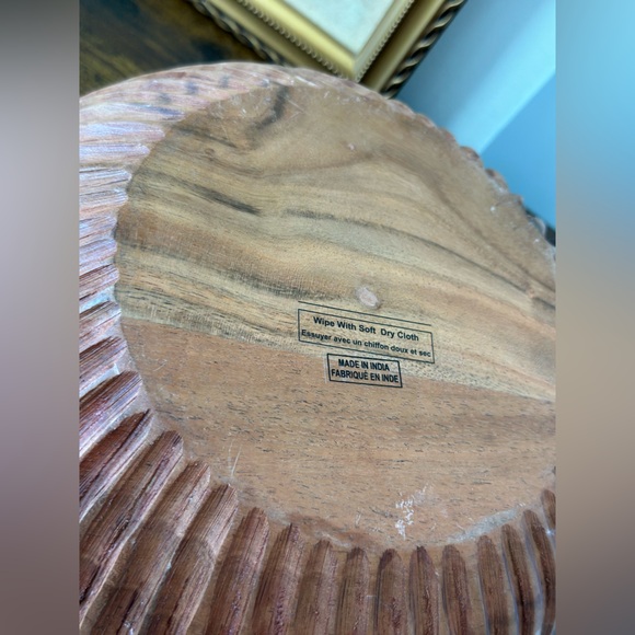 Wooden Decorative Bowl set large Wooden Bowl set Boho Kitchen Decor Farmhouse - Picture 4 of 9